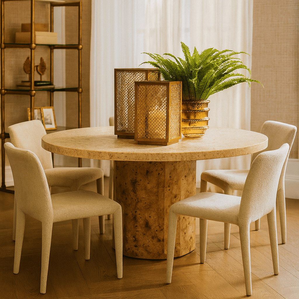 Elegant Vintage Brass Hurricane Lantern