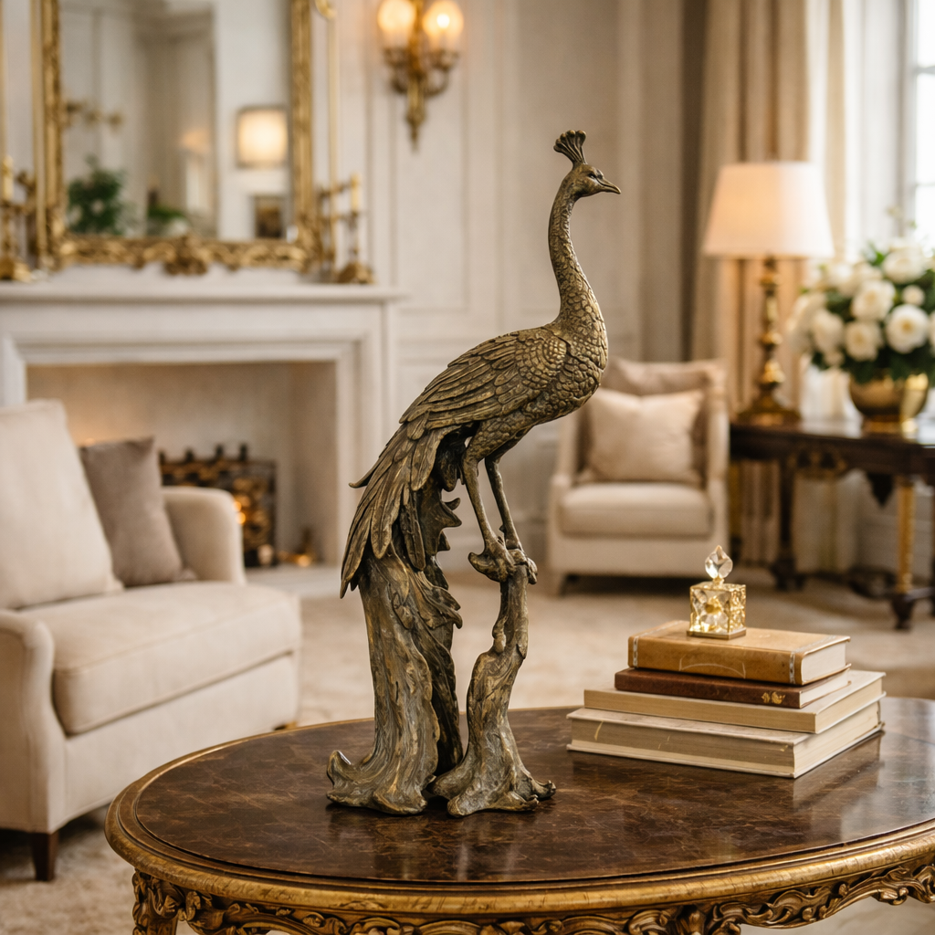 Luxury Bronze Peacock Sculpture