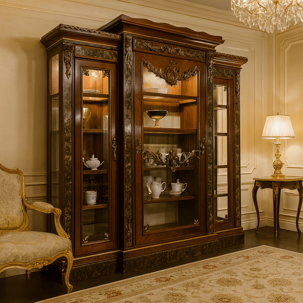 Luxury Majestic 3-door Walnut Cabinet